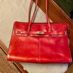 Red leather satchel - Wilson leather